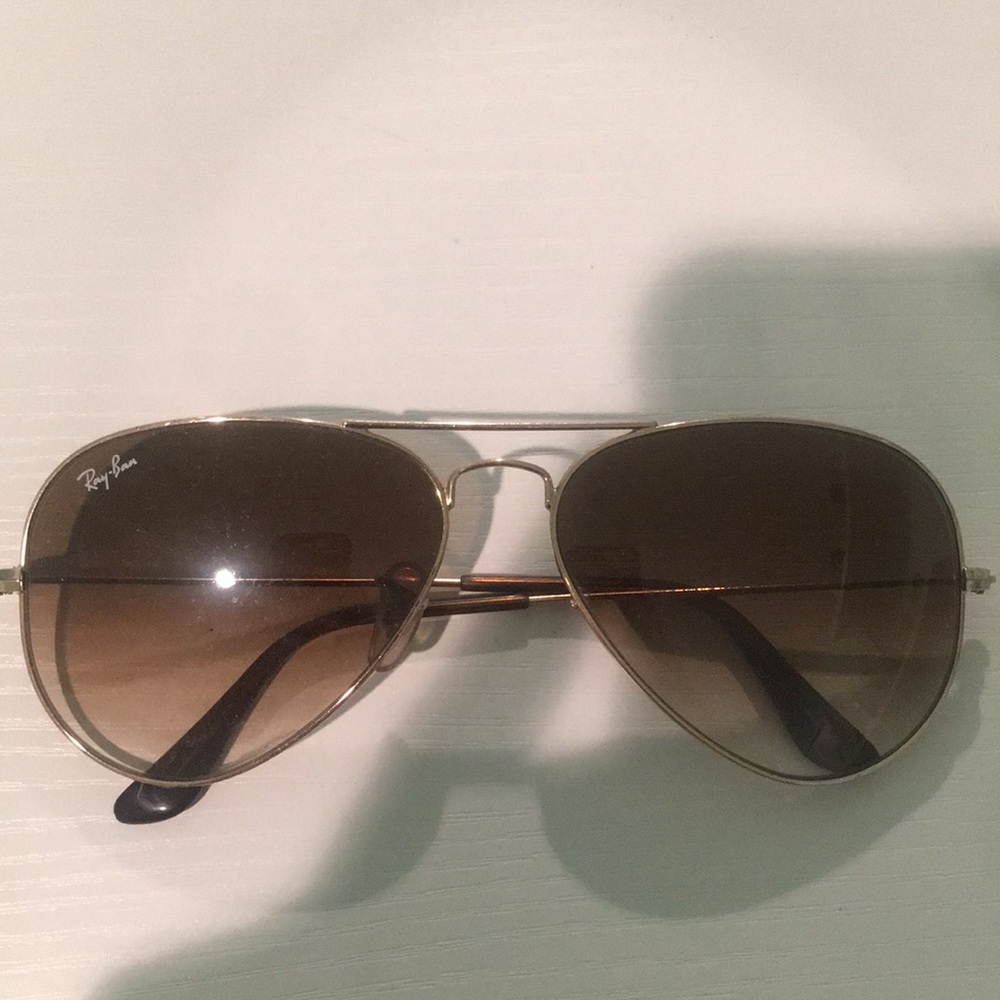 Brown ray ban aviators